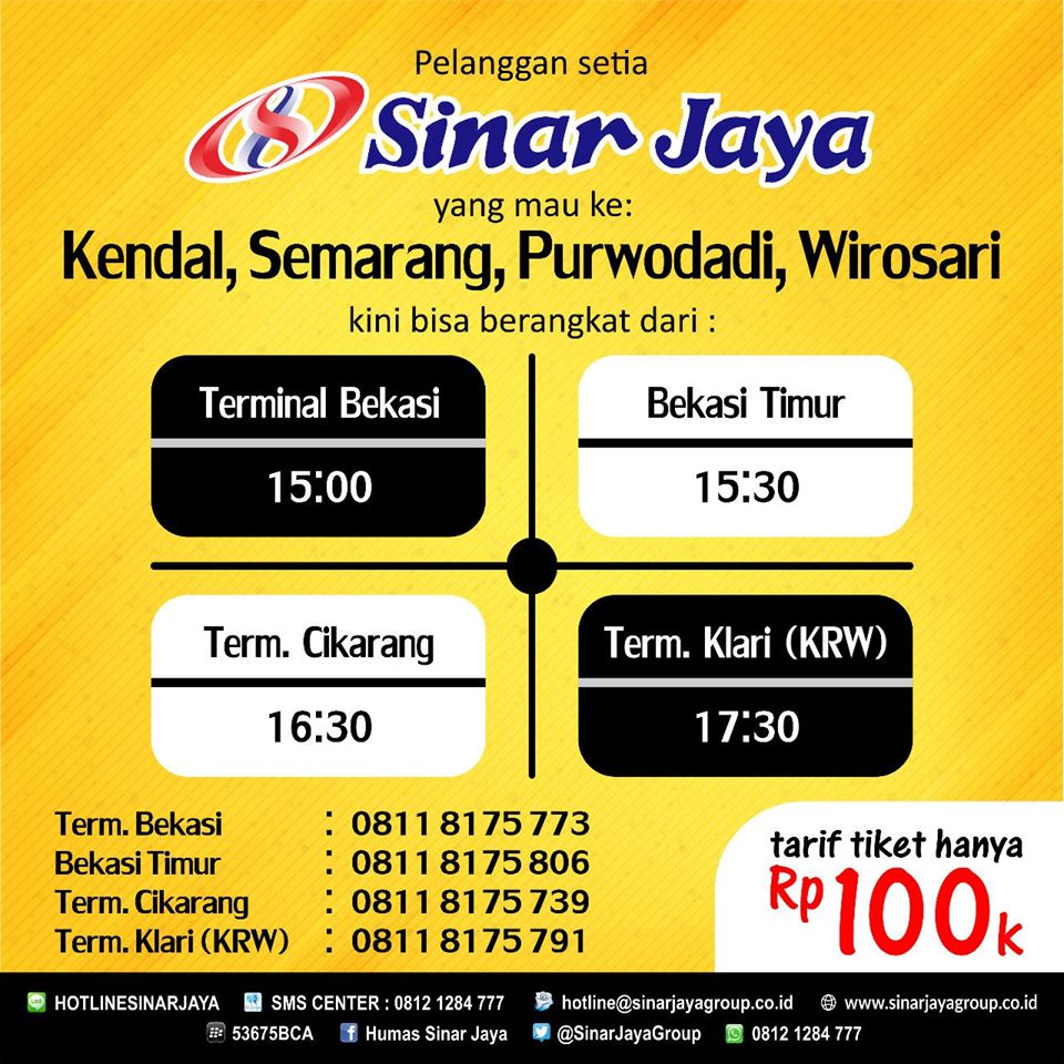 INFO Pembelian Tiket Bus Sinar Jaya